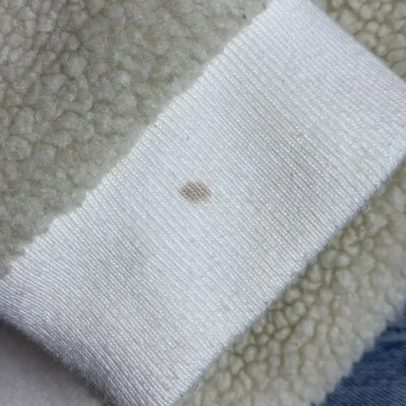 Levi's Jacket Womens Medium Ex-Boyfriend Sherpa‎ Trucker Denim Jean Coat $89 OOS - Picture 7 of 16